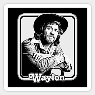 Waylon Jennings //// Retro Style Fan Design Magnet